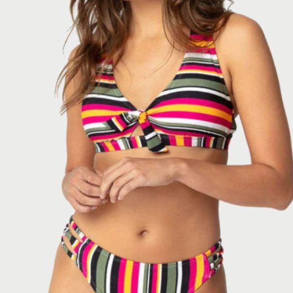 Haut de bikini bralette Mosaïc avec motifs élégants en Nylon et Spandex