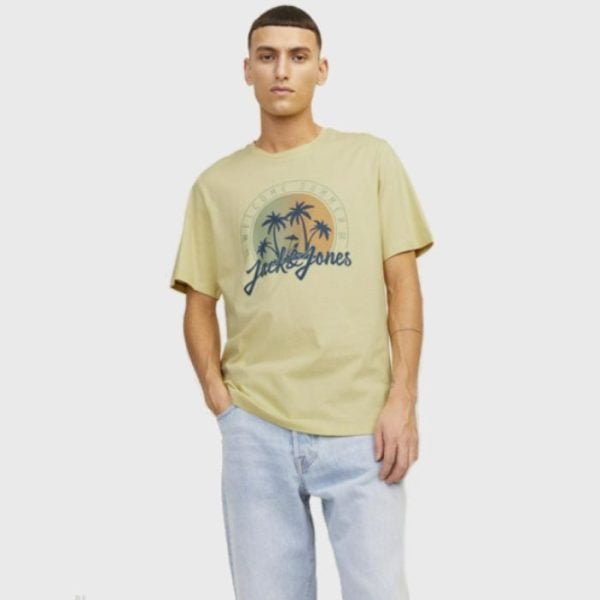 T-Shirt homme Jack & Jones Summer Vibe en coton avec motif estival